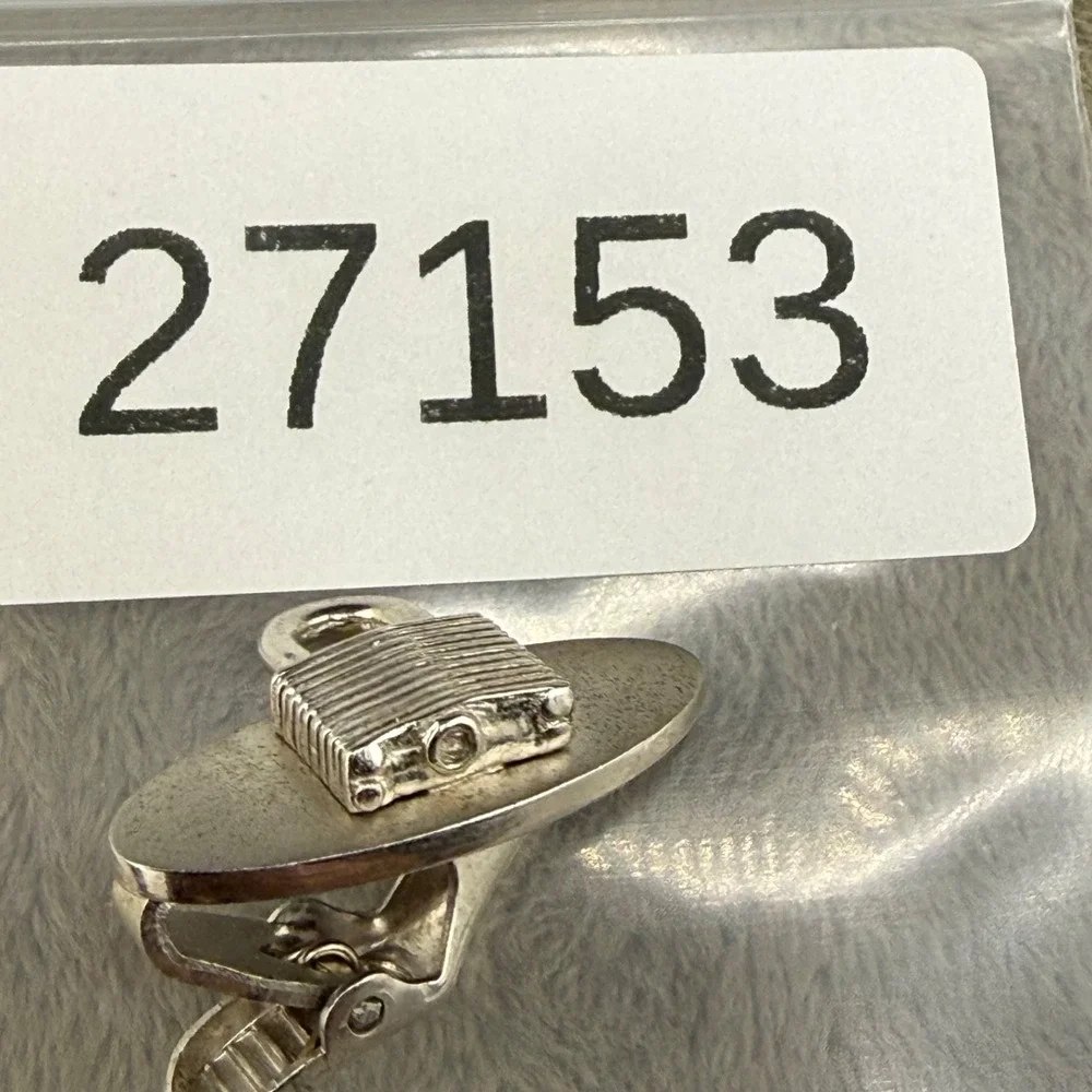 Vintage Master Lock‎  Tie Clip Silver Tone HLP NYC